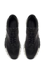 Sneaker Lëkure e Zezë me Lidhëse Casual për Burra - Image 7