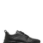 Sneaker Lëkure e Zezë me Lidhëse e Trashë me Tabane Casual për Burra