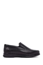 Këpucë loafer casual prej lëkure për meshkuj, e zezë