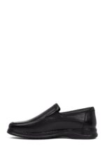 Këpucë loafer casual prej lëkure për meshkuj, e zezë - Image 2
