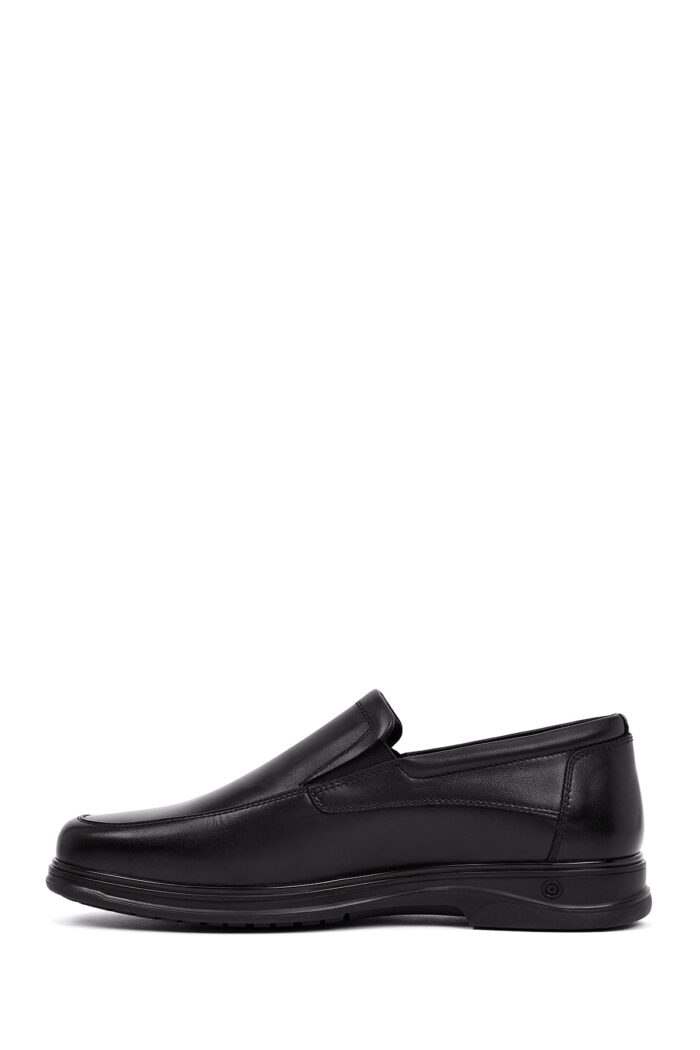 Këpucë loafer casual prej lëkure për meshkuj, e zezë - Image 2