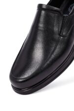 Këpucë loafer casual prej lëkure për meshkuj, e zezë - Image 8