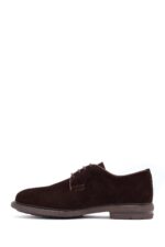 Këpucë casual prej lëkure suede për meshkuj, kafe, me lidhëse - Image 2