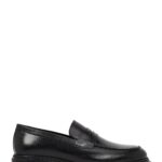 Këpucë loafer casual prej lëkure për meshkuj, e zezë