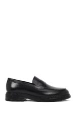 Këpucë loafer casual prej lëkure për meshkuj, e zezë