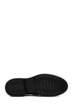 Këpucë loafer casual prej lëkure për meshkuj, e zezë - Image 4