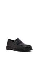 Këpucë loafer casual prej lëkure për meshkuj, e zezë - Image 6