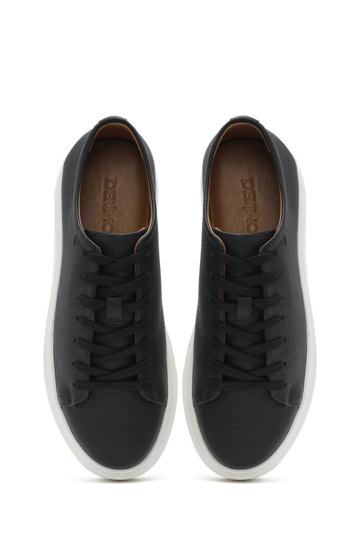 Sneaker Lëkure me Lidhëse e Trashë me Tabane për Burra - Image 7