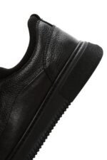 Sneaker Lëkure e Zezë me Lidhëse për Burra - Image 7
