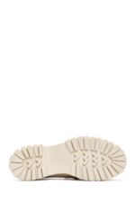 Loafer Lëkure Krem Maskulin për Femra - Image 4