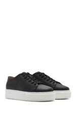 Sneaker Lëkure me Lidhëse e Trashë me Tabane për Burra - Image 3
