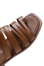 Pantofla Lëkure Tabako për Femra - Image 8