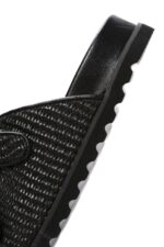 Pantofla e Zezë Kashtë me Gurë për Femra - Image 16