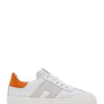 Sneaker Lëkure e Bardhë me Lidhëse e Trashë me Tabane për Femra