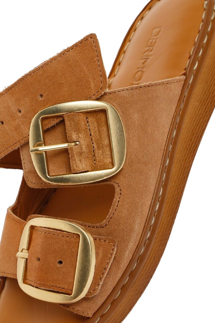 Pantofla Lëkure me Kopsë Comfort për Femra - Image 10