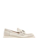 Loafer Lëkure Krem Maskulin për Femra