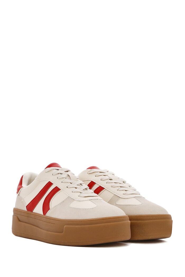 Sneaker e Bardhë me Lidhëse e Trashë me Tabane për Femra - Image 6