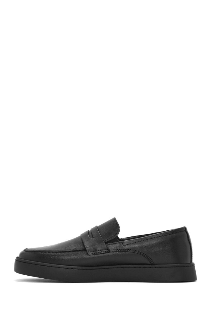Loafer Lëkure e Zezë Casual për Burra - Image 2