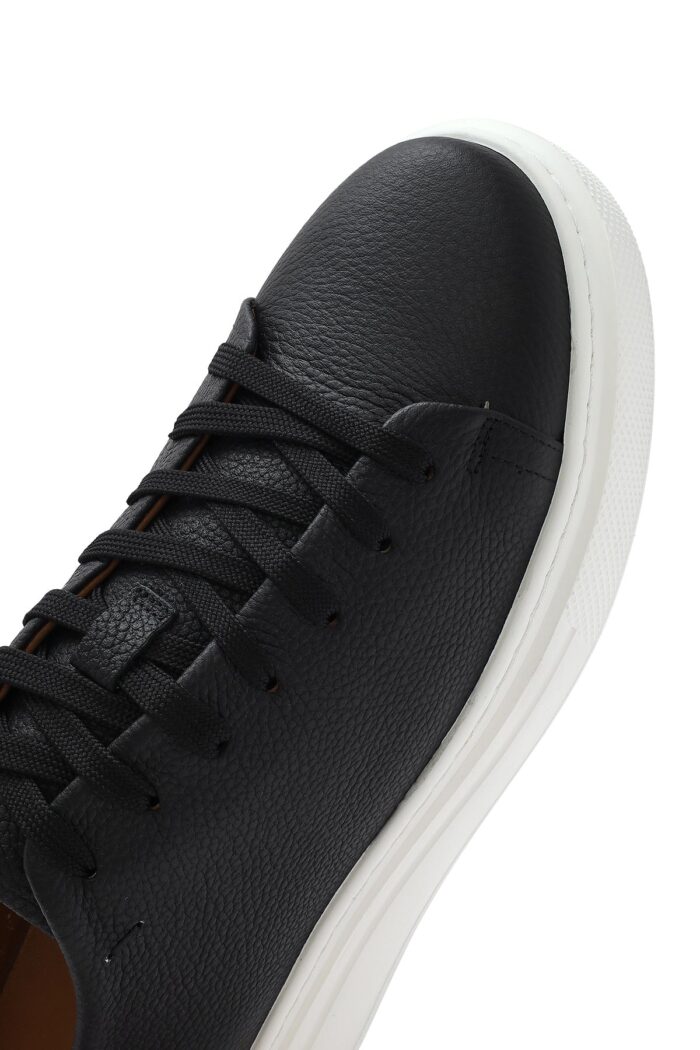 Sneaker Lëkure me Lidhëse e Trashë me Tabane për Burra - Image 10