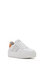Sneaker Lëkure e Bardhë me Lidhëse e Trashë me Tabane për Femra - Image 7
