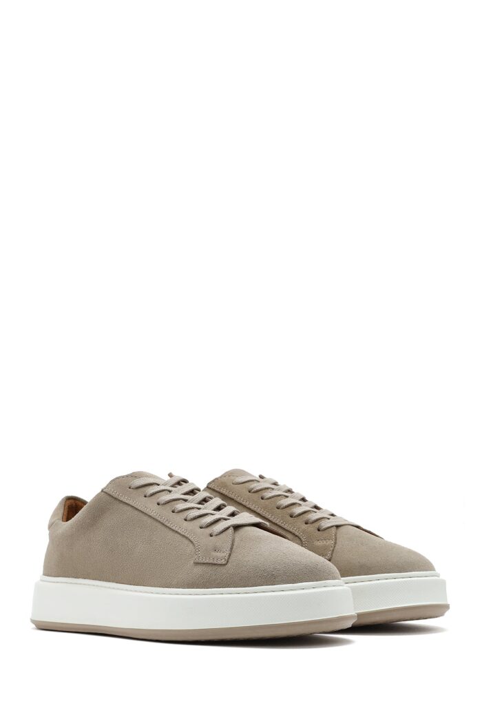 Sneaker Lëkure e Trashë me Tabane me Lidhëse për Burra - Image 3