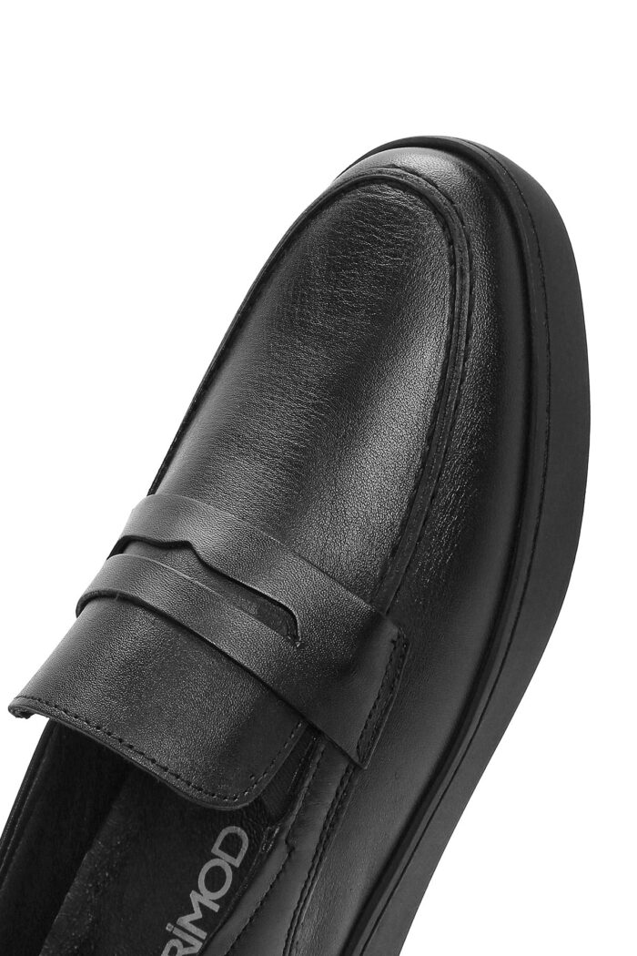 Loafer Lëkure e Zezë Casual për Burra - Image 8