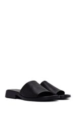 Pantofla Lëkure e Zezë Casual për Femra - Image 3
