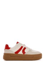 Sneaker e Bardhë me Lidhëse e Trashë me Tabane për Femra - Image 2