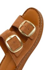 Pantofla Lëkure me Kopsë Comfort për Femra - Image 12