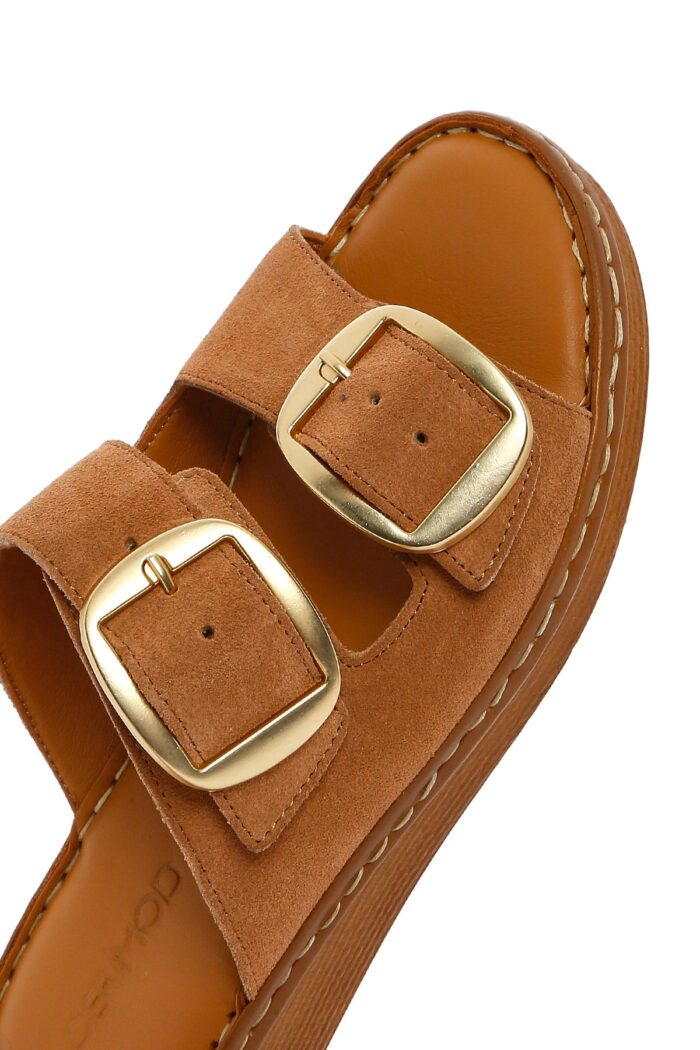 Pantofla Lëkure me Kopsë Comfort për Femra - Image 12