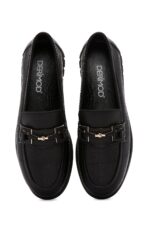 Loafer Lëkure e Zezë me Kopsë Comfort për Femra - Image 6