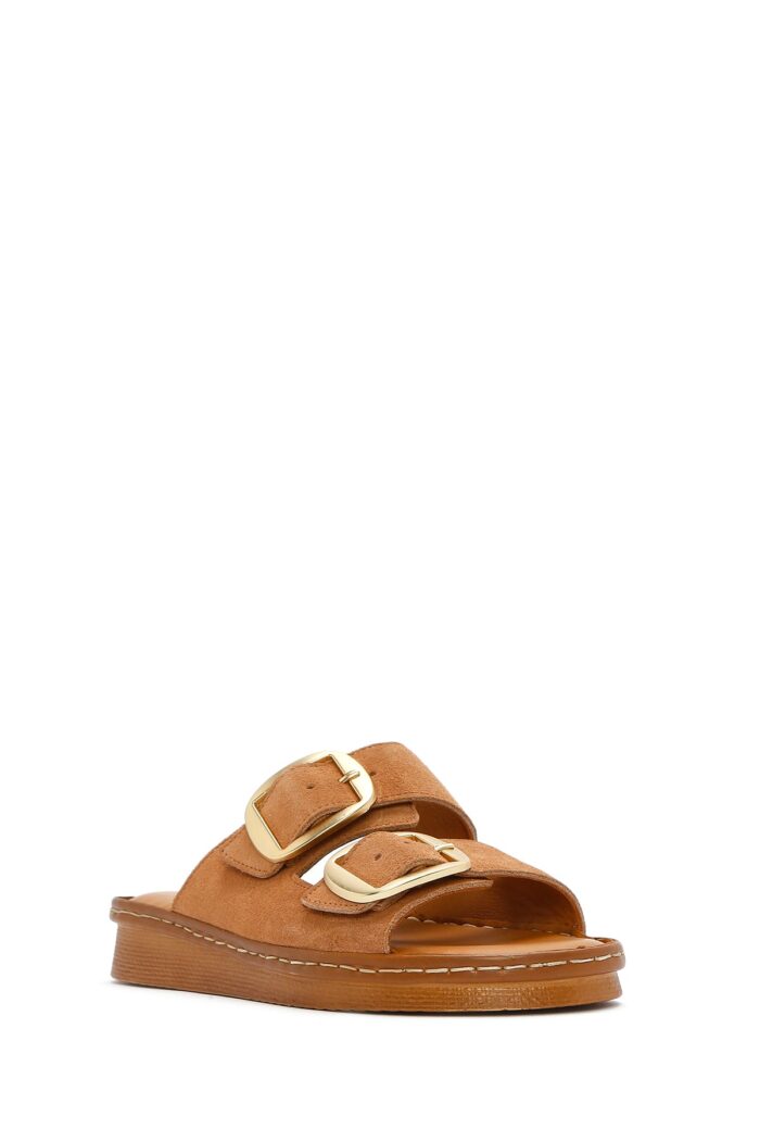Pantofla Lëkure me Kopsë Comfort për Femra - Image 6