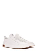 Sneaker Lëkure e Zezë me Lidhëse për Burra - Image 9