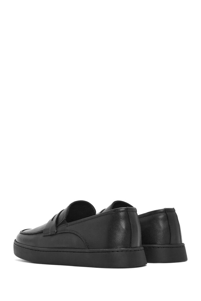Loafer Lëkure e Zezë Casual për Burra - Image 5