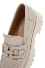 Loafer Lëkure Krem Maskulin për Femra - Image 7
