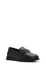Loafer Lëkure e Zezë me Kopsë Comfort për Femra - Image 5