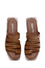Pantofla Lëkure Tabako për Femra - Image 6